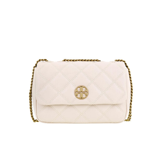 Tory Burch TB Frauenbag Willa One-Shoulder Crossbody Small Square Bag Chain Achselbeutel für Freundin 148243 Weiß 724