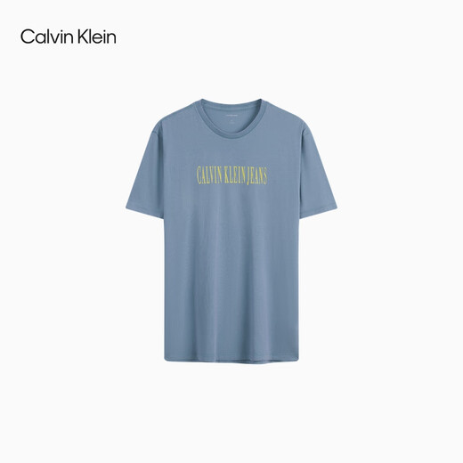 Calvin Kleinjeans 25 Frühlings- und Sommer Neue Herren-Casual Trend CK Briefe Drucken reine Farbe reines Baumwoll kurzärmelige T-Shirt 4RB854G