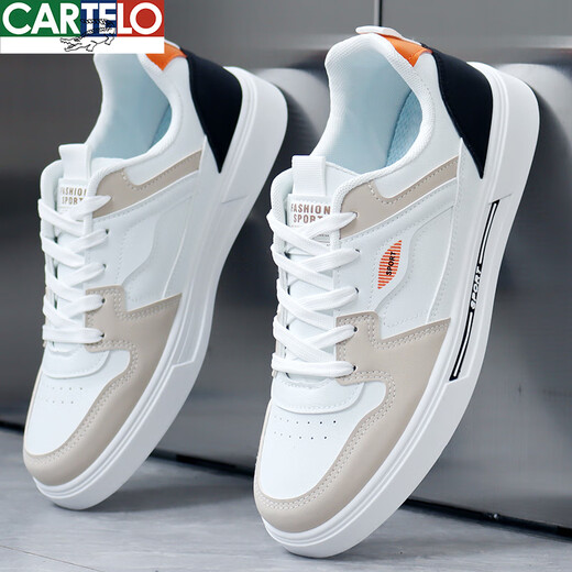 
CARTELO 2025 summer new shoes for men's white shoes Korean style shoes versatile anti-odor casual men's shoes sports breathable board shoes 9901 m green 39