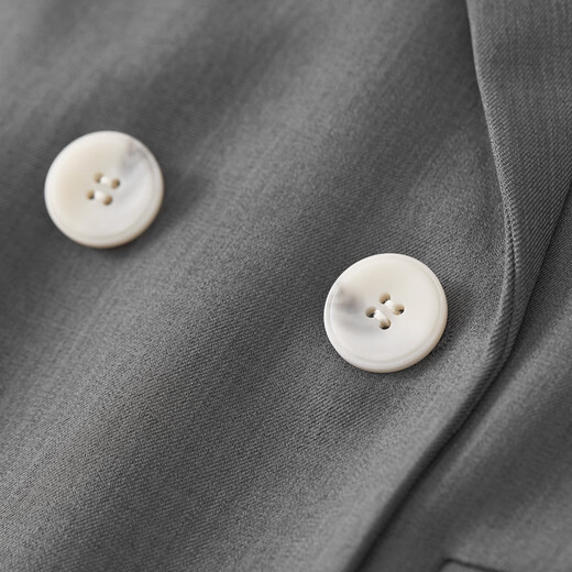 Shangdubila temperament commuting professional small suit for women autumn versatile high-end suit casual jacket gray M