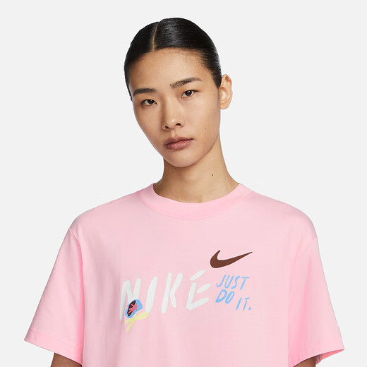 耐克（NIKE）女装短袖2024夏季新款运动服宽松圆领半袖T恤 FJ7714-690/主图款 S 155/80A