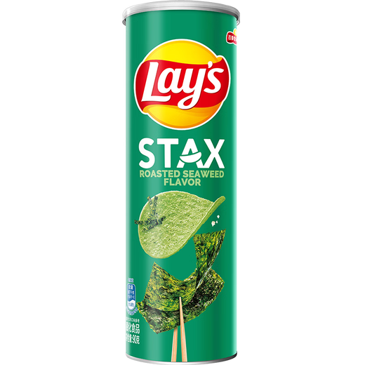 Série de sélection de Lay, saveur d'algues rôti parfumé 90g croustilles de pommes de terre en conserve, collations