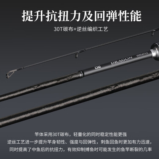 钓之屋（TSURINOYA）【新品】DN泛用路亚竿DRAGON远投竿高感度鲈鱼翘嘴鳜鱼海鲈竿变调 682m DN泛用系列SL-2.04米泛用直