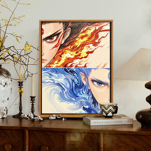 
Digital oil painting animation 2025 new Nezha 2: The Demon Child's Sea Digital oil painting hand-painted graffiti cartoon LL12173 60*80cm thick solid wood inner frame + beautiful outer frame [