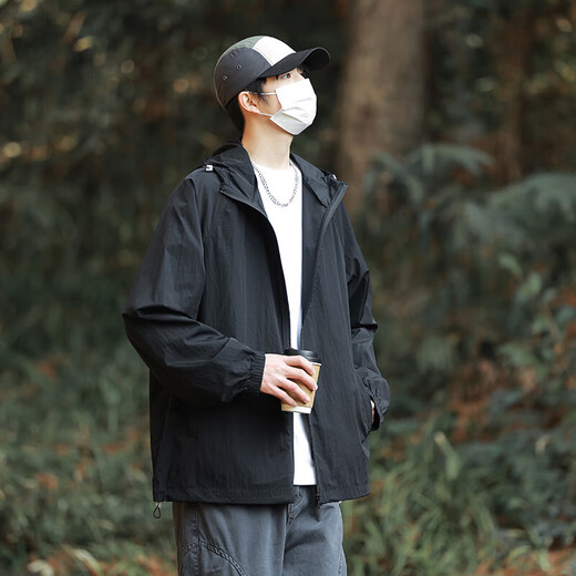 2025 New Skin Clothing Men Summer Trendy Versatile Ice Silk Thin Couple Jacket Fishing Sun Protection Clothes Hooded Purple L