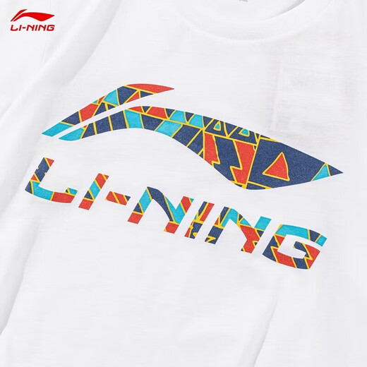 Camiseta de manga corta para hombres y mujeres Li Ning (Li-Anning) para hombres y mujeres, la misma ropa deportiva de verano, algodón de algodón transpirable para algodón de algodón de mangas casuales