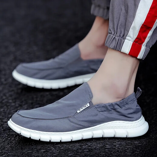 Spider King Spring Shoes Old Beijing Cloth Shoes Men's Casual Shoes Trendy Lazy Shoes Working Breathable Canvas Shoes Counter Edition 881 Black 41