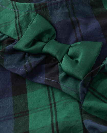 GYMBOReeGymboree Girls and Toddlers Long Sleeve Knit Top, Green Plaid Pleats, 8 Green Plaid Pleats 8