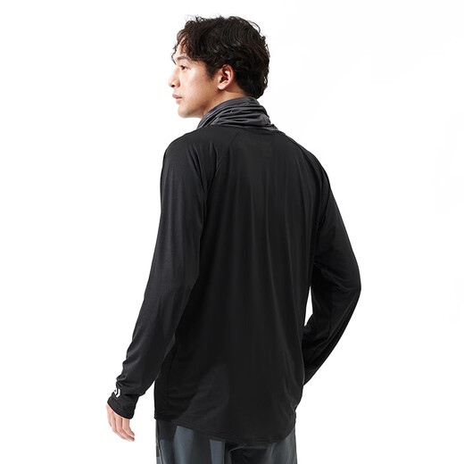 DAIWA Spring/Summer 25 DE-6025 High collar pullover/hooded zipper long-sleeved shirt cool fishing suit DE-6125 zipper hooded style black L
