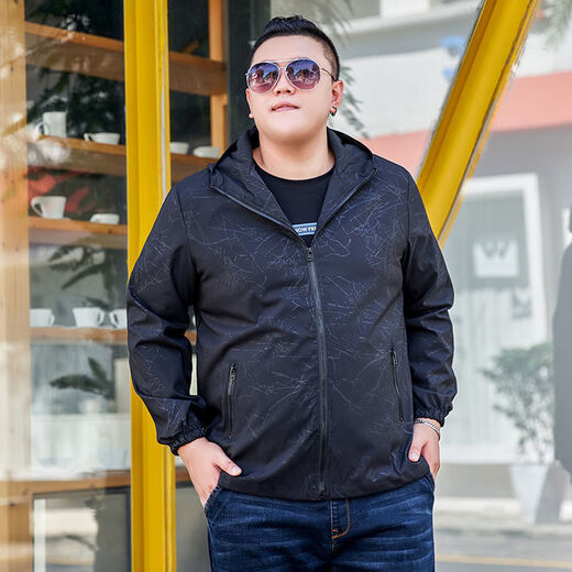 Fhhuabd chaqueta delgada de primavera y otoño para hombres más gates grasas talla de talla planta