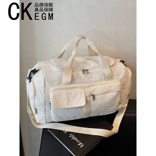 CKEGM große Kapazität Tragbare Ausflugsbeutel für Frauen modische leichte wasserdichte Gepäckbeutel für Männer Reisen Speicher Sport -Fitness -Fitness -Tasche Hochwertige, faltbare Aufbewahrung nasse und trockener Trennung