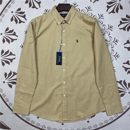 Lauren Ralph Lauren Lalph Pony Mark Ehepaar Sticked Line Long Sleeve Shirt Herren -Sonnenschutzhemd Frühling und Herbst Top White (Hemd) L -105-125
