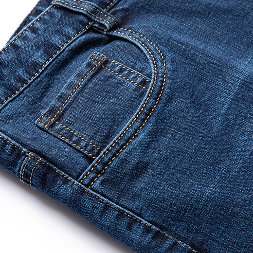 Jeans de alta gama de la marca Romon para hombres y hombres de mediana edad, pantalones de algodón informales rectos para pantalones de papá delgados de verano 3886-Dark Blue 29 [Circunferencia de cintura 2 pies 2]