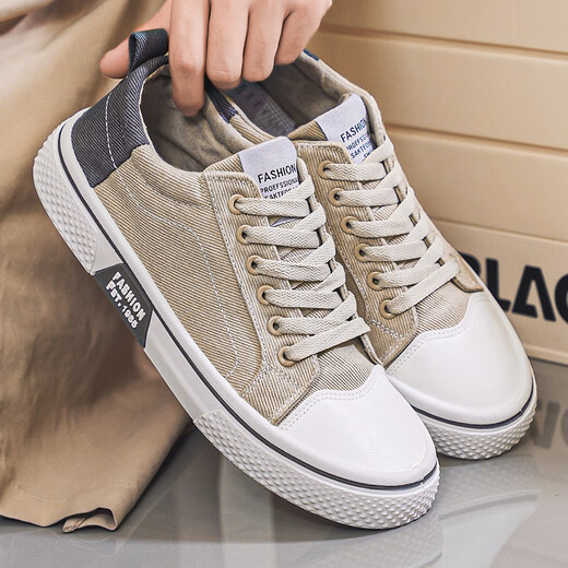 
Changxiang Huili men's shoes 2025 summer versatile low-top shoes canvas shoes men's casual sports shoes Korean style student trendy shoes men beige 42