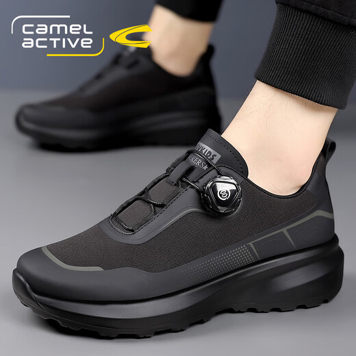 Camel Dynamic Wanderschuhe Herren neuer Outdoor-nicht-Schlupf-Kleidung-resistente Sportschuhe Leichte weiche Sohle Freizeitschuhe Schwarz (weiche Sohle weiche Oberfläche) Nicht-Schlupf 3527 38 Standard Lederschuhgröße