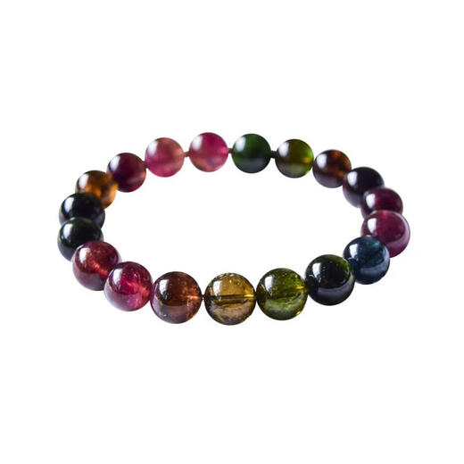 Eternal symbol brand natural crystal Brazilian 7A black rose old mine brown sugar tourmaline bracelet women's gift jewelry grade about 7mm brown sugar tourmaline