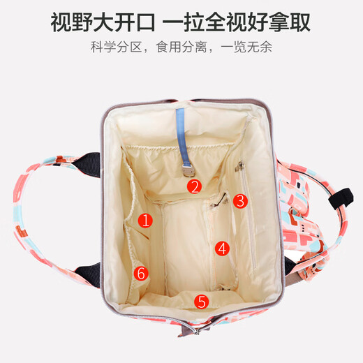 柳芭 LYUBA妈咪包多功能大容量外出上班双肩包背奶包时尚妈妈包HY1706迷彩绿
