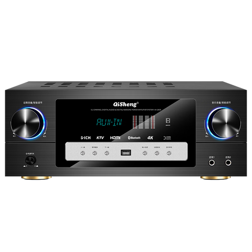 奇声家庭影院大功率5.1功放机DTS发烧级HIFI功率放大器HDMI家用蓝牙全景声专业功放音响 AV-2805【双解码可接有源和无源低音炮】