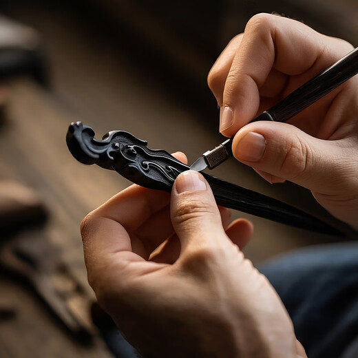 Phoenix Nirvana hairpin, ancient style ebony hairpin, new Chinese style hair accessories, national style high-end hairpin, birthday gift for girlfriend and wife