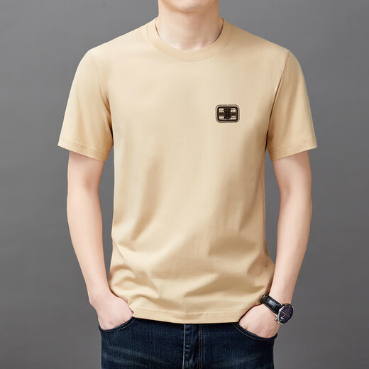 
Seven Wolf 240g heavy pure cotton short-sleeved T-shirt for men loose casual round neck base shirt T-shirt top men's clothing KSJY9922 white M 165 suggests 100-120Jin [Jin equals 0.5 kg]