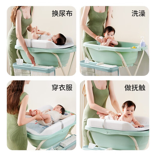 Sweeby Sweeby Windel Tisch Babypflege Tabelle Multifunktionales Neugeborenen Babywindel wechseln mit badewanne berührender tisch grüne badeweichkan nehmen eine bade individuelle badewanne