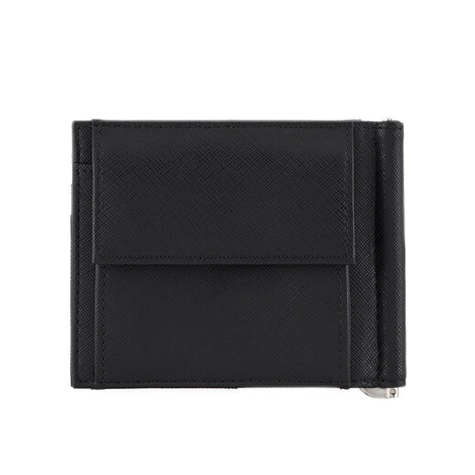 Armani Ea Men's's Bag Wallet Eagle Head Logo Black SAFFIANO CHIFOLD CRIDOLD CRÉDIT CARD CLIP Card Carte 2025 Nouveau style noir régulier