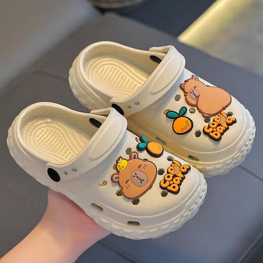 Telannis Kapibala Children's Hole Slippers 2025 New Boys Summer Girls Bathing Anti-Slip Outdoor Baotou Sandals Sky Blue 42 260mm