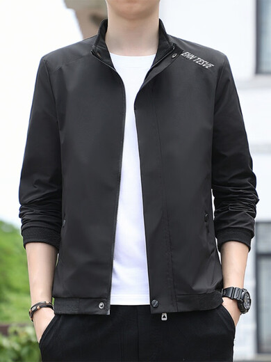 
Romon Chun Autumn Men's Thin Jacket Men 2025 New Stand Collar Jacket Fashion and All-match Casual Trench Coat Gown Men 686 [Bean Green] M [Suggested 80-95 Jin [Jin equals about 0.5 kg]]