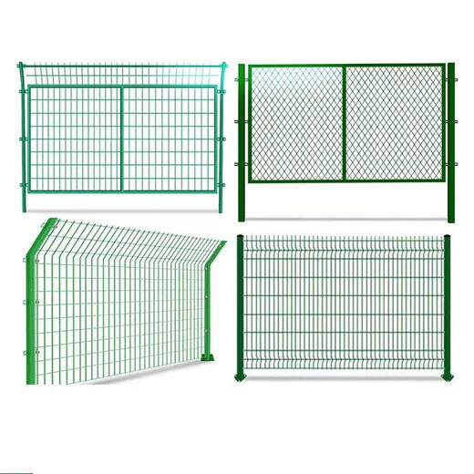 Autobahn-Leitplankennetz, doppelseitiger Drahtzaun, Obstgartenzaun, Stacheldrahtzaun, Einfriedung, Flussfischteich-Schutznetz, 2 hohe 3 Meter lange Drähte mit einer Dicke von 5,0 mm, ein Netz und eine Säule