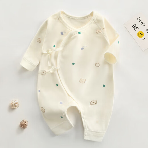 [Reine Baumwollkletterkleidung] Babykleidung Ein reines Baumwollbaby Jumpsuit 0-3 Monate alte Neugeborenen Basis Mantel M12013 Blaue Libelle 66 cm