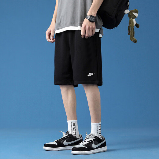 耐克（NIKE）运动套装男 2025春季新款时尚高尔夫polo透气短袖t恤休闲针织短裤 FN3895-010+DX0767-010 S