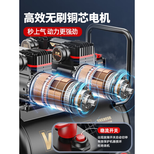 空压机充气泵小型220v便携式工业级木工静音高压打气泵空气压缩机 涡轮增压补偿技术，气压输出超国 3180W/3890W/3990W/4290W