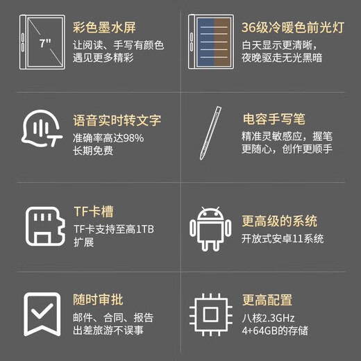 Bigme New Color Ink Bildschirm Smart Ai Office Book 7 Zoll Elektronischer Papierbuch Reader E-Book B751C Farbe