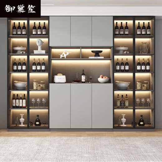 2025新款餐边柜靠墙一体储物柜现代简约置物收纳柜酒柜家用茶水柜 款式12240*40*220顺丰安装