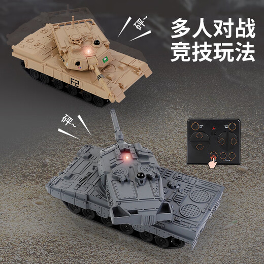 Xiaofeiju Flying Orange Internet Celebrity Mini Remote Control Remote Tank Simulario Doble Battle Life Modelo Military Military-Child Interactive Toy Mini control remoto Castador Tank [Camuflage Green]