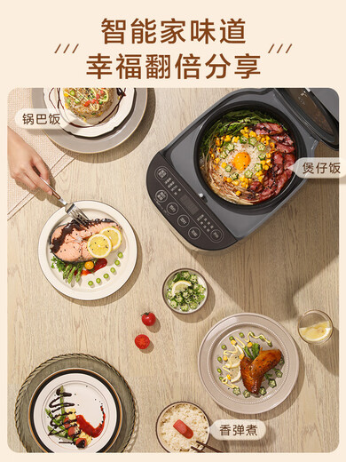 苏泊尔（SUPOR）电饭煲家用小型多功能煮饭锅煲汤煮饭两用小容量智能电饭锅 黑灰色 SF30FC689