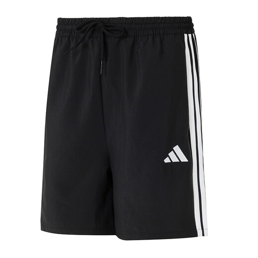阿迪达斯 （adidas）短裤男 25夏季运动裤快干篮球训练舒适透气休闲裤冰丝裤五分裤男 黑色/速干/经典三条纹 L 180