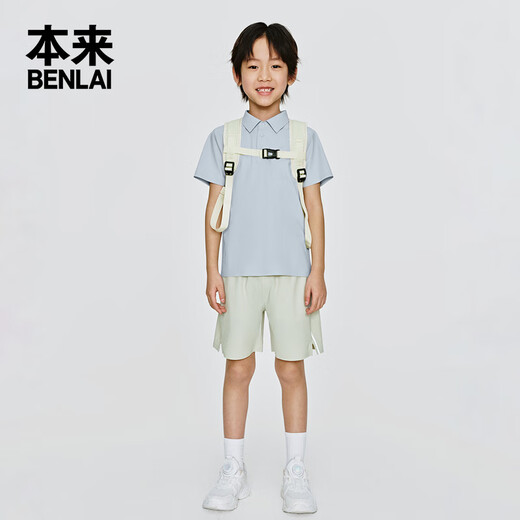 Benlai boys cool sun protection polo shirt 25 spring new casual short-sleeved top BTA450032 blue 120