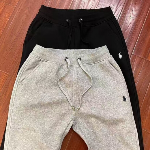 POLO SPORT American Ralph Lauren sweatpants pony embroidered men's and women's solid color all-match trousers fashion brand trendy men's and women's trousers white black label XL