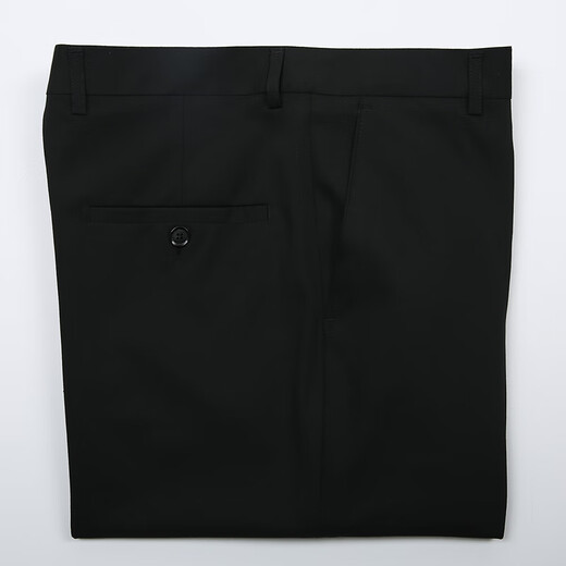 皮尔卡丹（pierre cardin）夏季男士西裤薄款垂感直筒免烫长裤商务休闲工装西装裤子 黑色条纹 9207 29 (2尺2腰围)