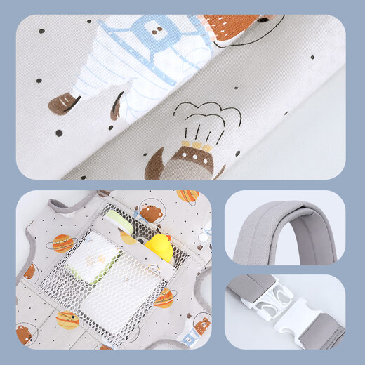 Kachi Muning strap baby front and rear use simple newborn baby horizontal front hug style four seasons baby holding artifact frees hands gray planet bear/cloth style