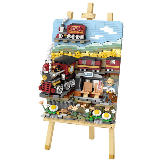 
Loz building block three-dimensional painting 1296 artist cute painting photo frame Christmas gift ornaments for boys and girls assemble toys LOZ1283 Christmas tree three-dimensional painting