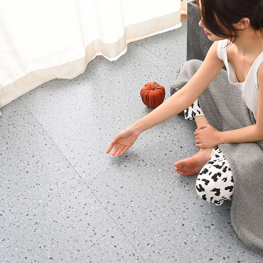 Xuntang PVC Ad-Adhesive Floor Adhesive Floor Stickers Kitchen Bureau Couber Cuir Anti-Slip Tapissement épaissine Résultat de ciment Camenting Wood Grain 6016 [60 * 60 cm] 1,2 FEUILLE DE TYPE