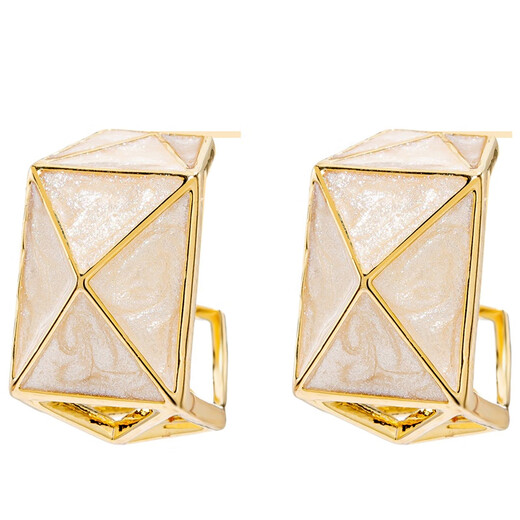 Qlady geometric earrings for women 2025 new high-end earrings feminine temperament light luxury niche ear jewelry birthday gift