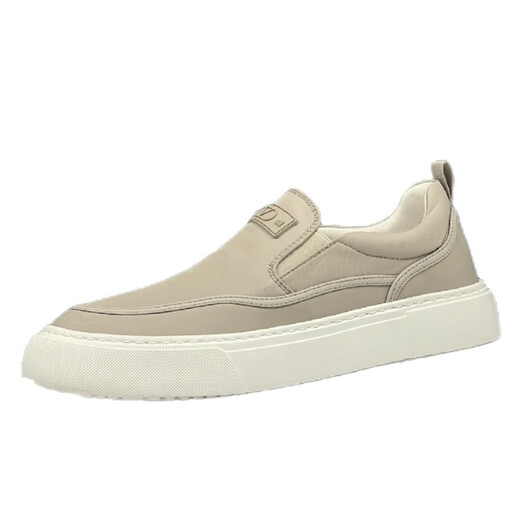 Leopard rider; QI PAO REN brand canvas shoes for men [one foot pedal] new style versatile breathable casual shoes for old Beijing cloth shoes for men. Main picture 38 (240mm)