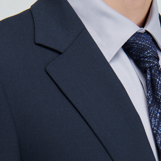 报喜鸟西服套装男装【吴磊明星同款】ONE系列商务金羊毛抗皱易打理西装 夫子庙联名款-矿质蓝（藏青） 46 A(170/92) /请备注腰围或裤子