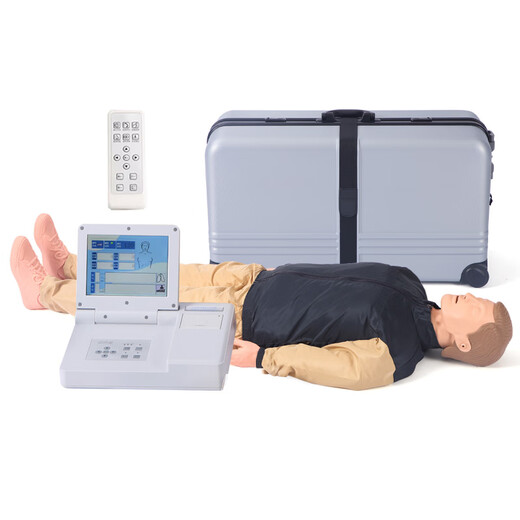 Shanghai Model Ganzkörper halb Körper kardiopulmonaler Wiederbelebung Simuliertes künstliche Atemwege Brustkomprimierung Unterricht Dummy Säugling Kind Erste-Hilfe-Trainingsmodell Defibrillation Trainer Computer Wireless Voice CPR15690 Ganzkörper + 8-Zoll-LCD-Bildschirm + Fernbedienungssteuerung