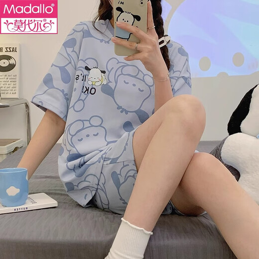 莫代尔日系2025年新款夏季睡衣女短袖宽松可爱卡通夏天可外穿家居服套装 687萝卜快跑 4XL 【建议172-200斤】