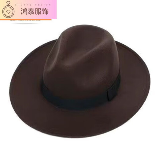 Huowen Shanghai Beach Xu Wenqiang Herren Retro Hut Big Bim Top Hut Jackson Bühnenbilder Hut Xu Wenqiang Stil - Schwarzer Erwachsener Stil 58 cm