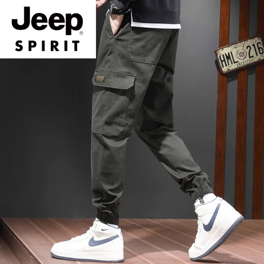 Jeep Spirit Высококачественные бренды мужские повседневные брюки летние тонкие красивые свободные толстые толстовки.